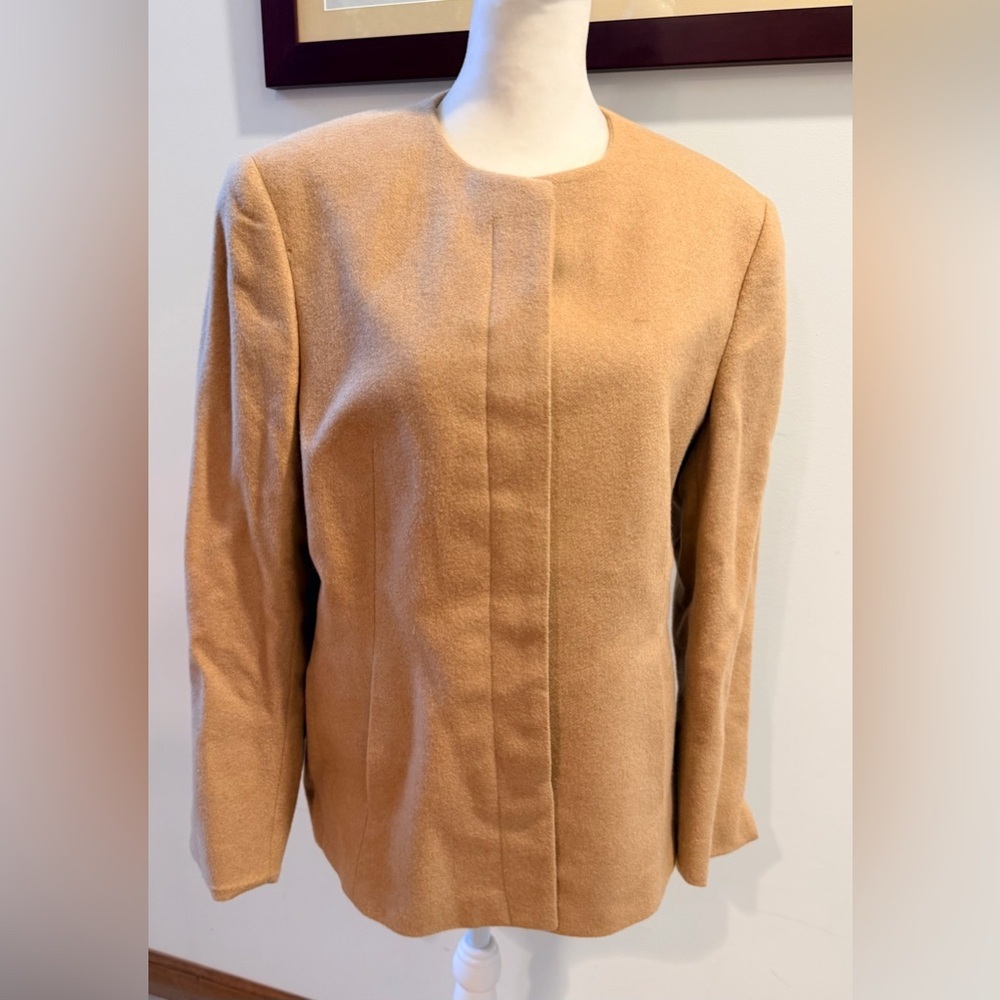 VINTAGE: Paul Stewart New York | ladies blazer camel hair jacket. Size: 12